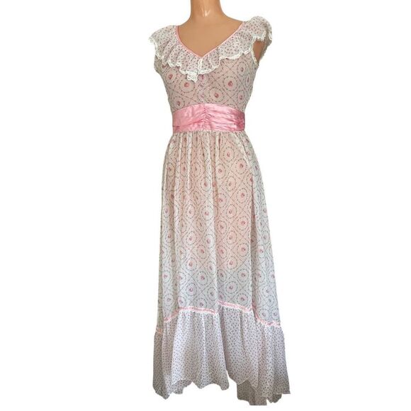 Vintage 70’s Jodi T of California Cottage Core Prairie Dress - Picture 1 of 15